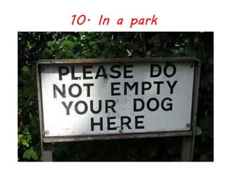 10. In a park
 