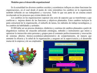 Modelos para el Desarrollo Organizacional | PPT