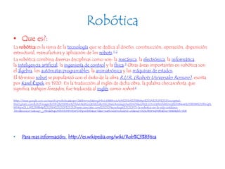 Nanotecnologia, Bioingenieria y robotica- conceptos y mas | PPT