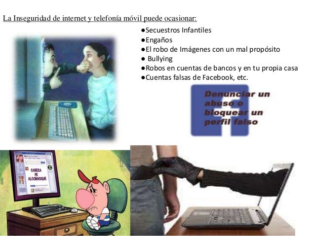 Resultado de imagen para LA INSEGURIDAD A INTERNET