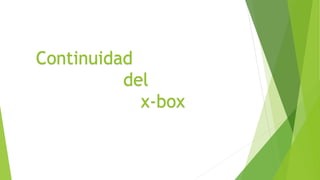 Continuidad 
del 
x-box 
 