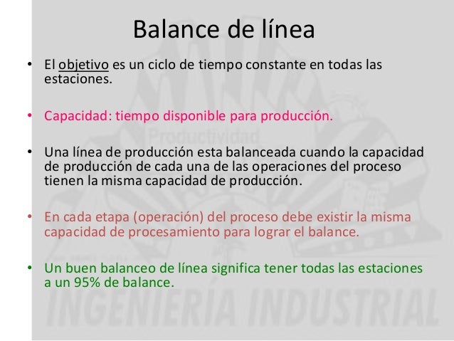 balanceo de lineas de producción