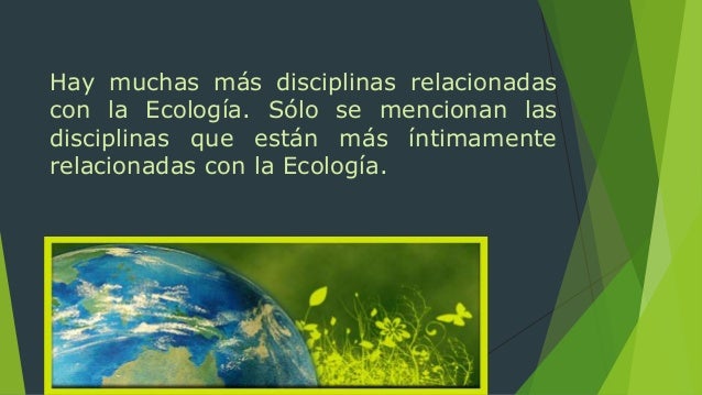 la ecologia y su relacion con otras ciencias