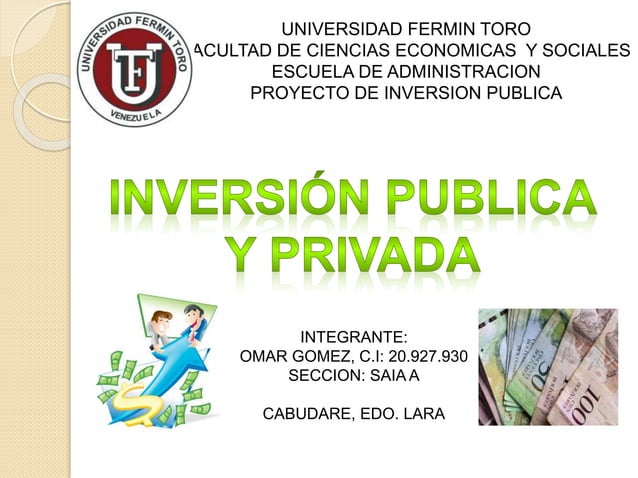 Inversión publica y privada | PPTX