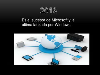 Es el sucesor de Microsoft y la 
ultima lanzada por Windows. 
