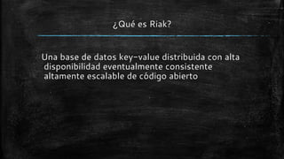 Bases de Datos NoSQL - Riak | PDF