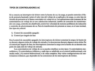 TIPOS DE CONTROLADORES AC
 