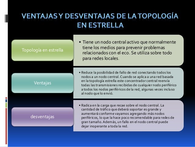 VENTAJAS Y DESVENTAJAS DE LA TOPOLOGIA EN BUS Y ESTRELLA
