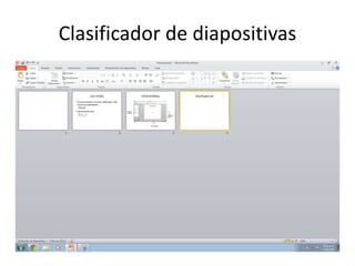 Clasificador de diapositivas