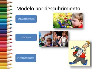 Modelo por descubrimiento
VENTAJAS
INCONVENIENTES
CARACTERÍSTICAS
 