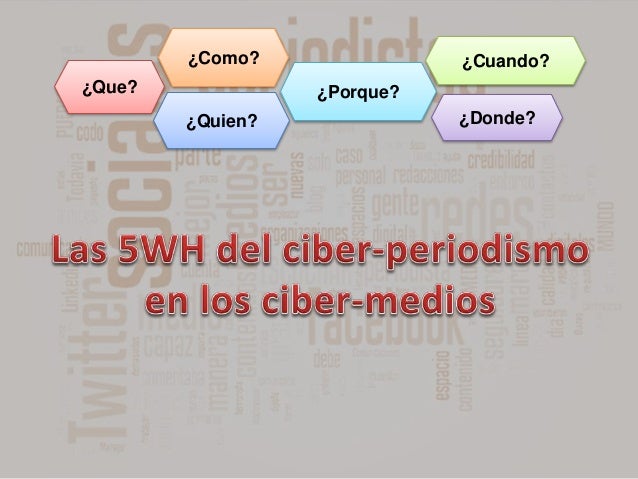 las 5wh del ciber periodismo en los ciber medios