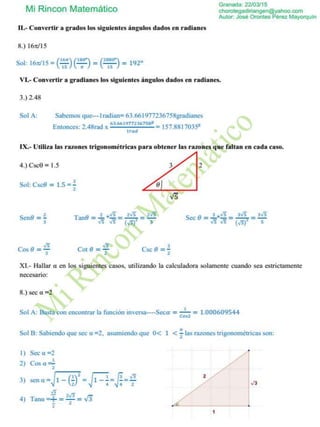 RAZONES TRIGONOMETRICAS