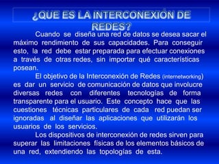 Interconexion Rte Interconexion de red | PPTX