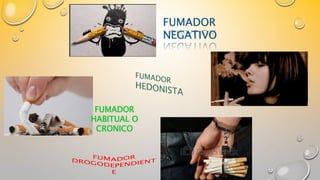 FUMADOR
NEGATIVO
FUMADOR
HABITUAL O
CRONICO
 