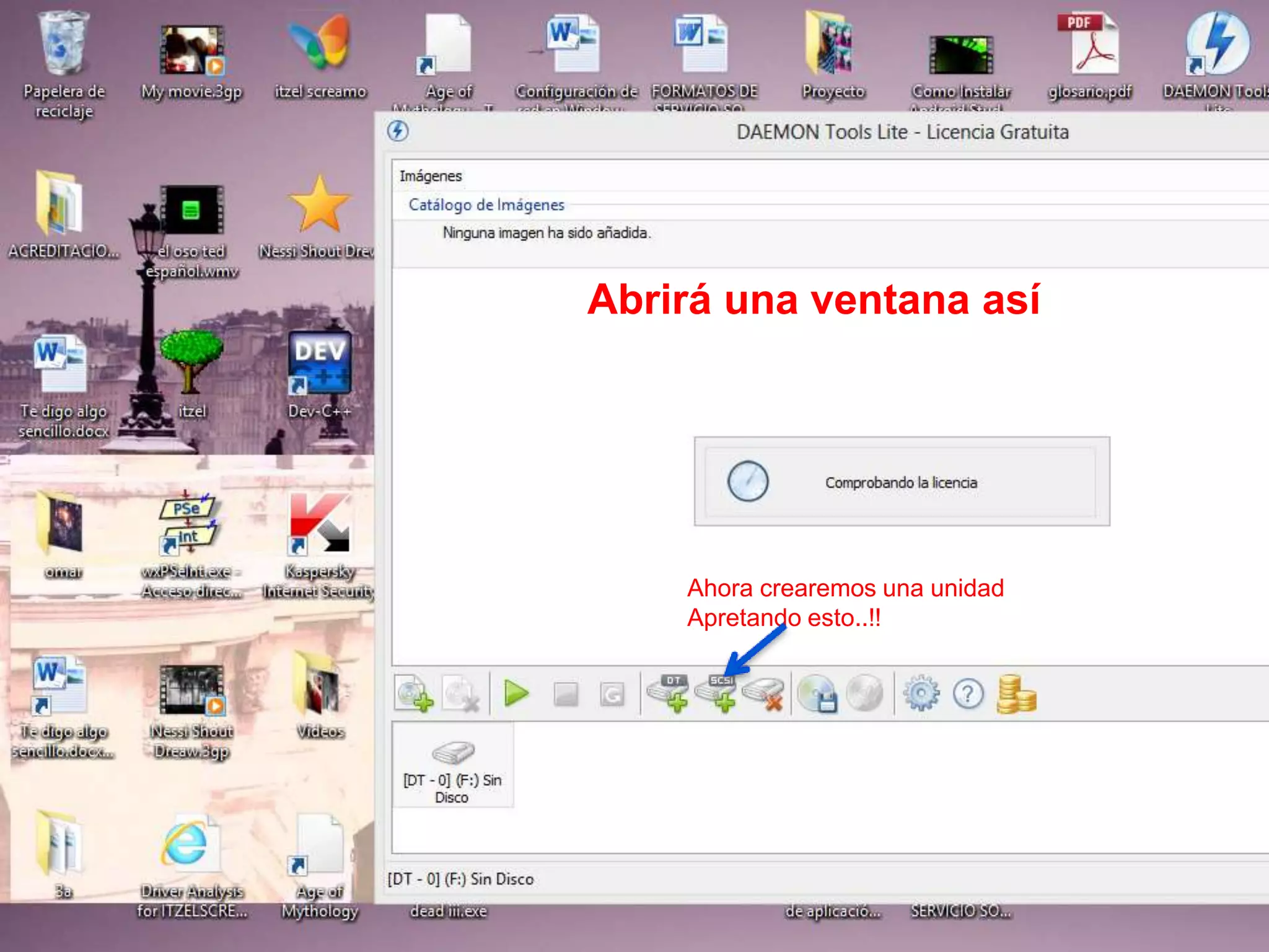 Abrirá una ventana así
Ahora crearemos una unidad
Apretando esto..!!
 
