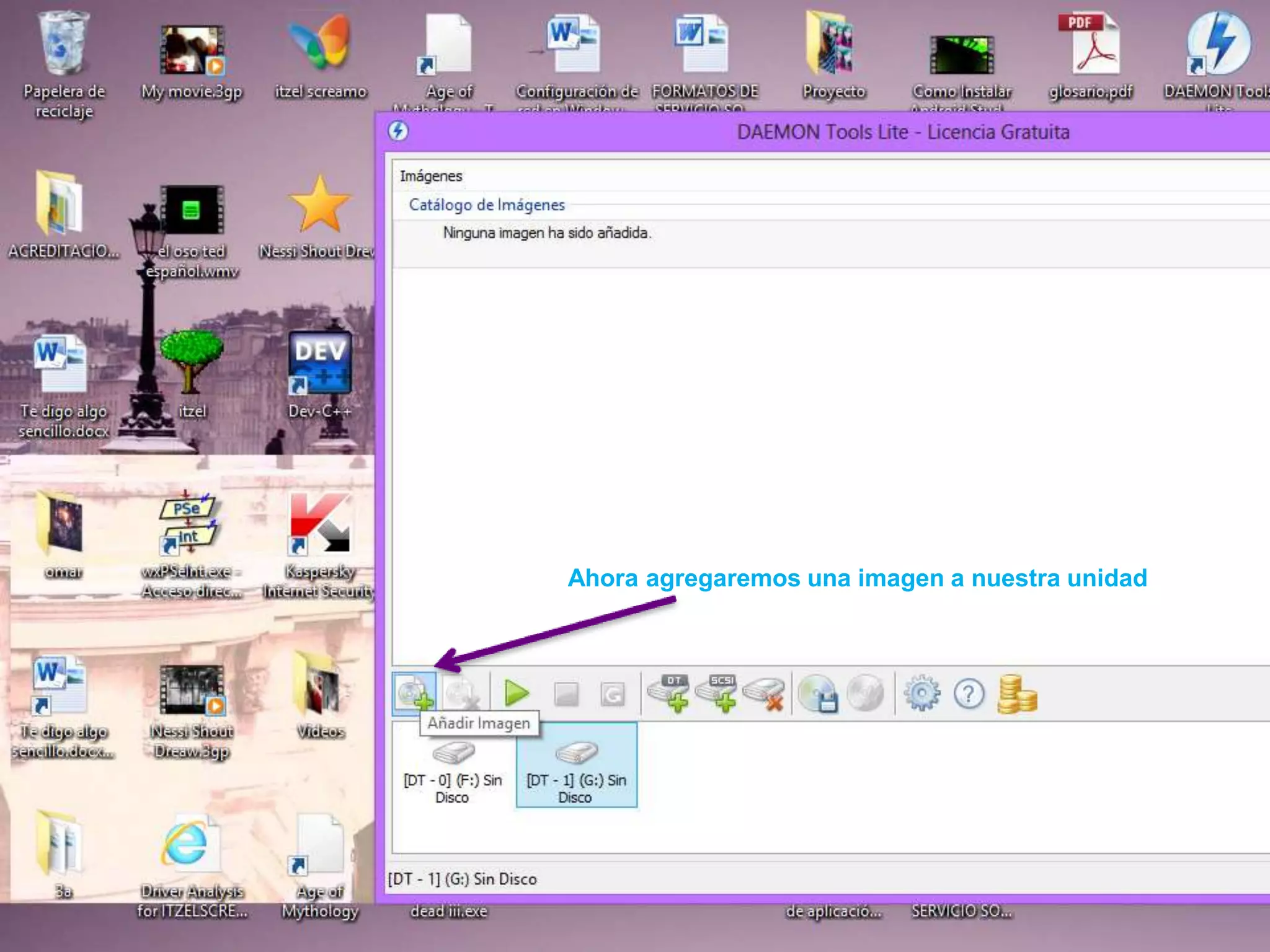 Ahora agregaremos una imagen a nuestra unidad
 