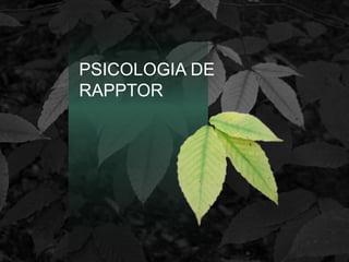 PSICOLOGIA DE
RAPPTOR
 