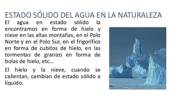 Los Estados Del Agua En La Naturaleza