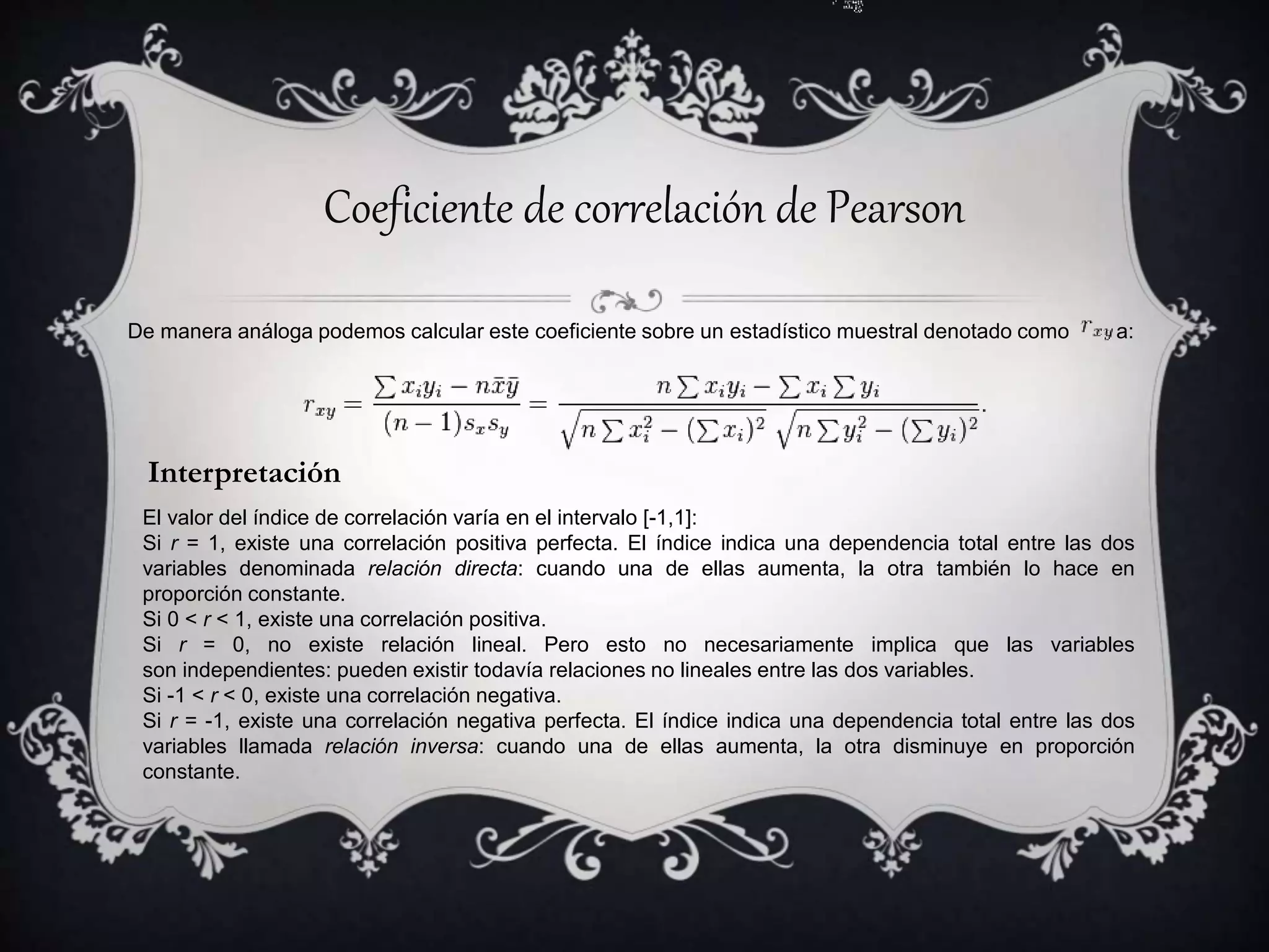 coeficiente de correlacion de pearson y spearman | PPT