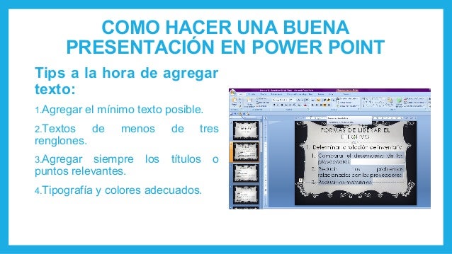 Como hacer una buena presentación en Power point