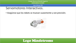 Servomotores Interactivos.
• Asegúrese que los robots se muevan suavemente y con precisión.
 