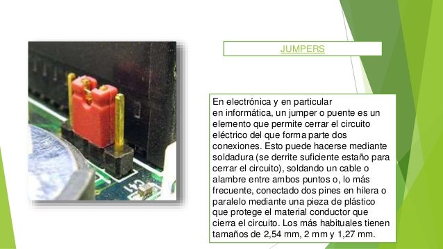 Resultado de imagen para JUMPERS EN INFORMATICA
