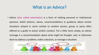How to give an advice? | PPTX