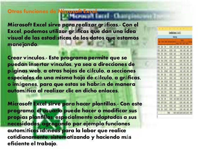 para que nos sirve excel?