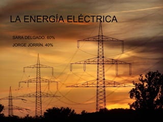 LA ENERGÍA ELÉCTRICA
SARA DELGADO. 60%
JORGE JORRÍN. 40%
 