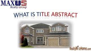 WHAT IS TITLE ABSTRACT? 