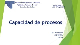 Br: Deivis Osorio
Ci:24557946
Esc: 79
Capacidad de procesos
 