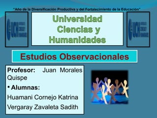 “Año de la Diversificación Productiva y del Fortalecimiento de la Educación”
Profesor: Juan Morales
Quispe
•Alumnas:
Huamani Cornejo Katrina
Vergaray Zavaleta Sadith
 