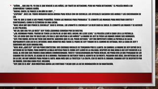 • "SEÑOR, ... QUE ERA YO. YO ERA EL QUE VENCIÓ A LOS NIÑOS. LIU TRATÓ DE DETENERME, PERO NO PODÍA DETENERME." EL POLICÍA MIRÓ A SU
COMPAÑERO Y AMBOS GUIÑO.
"BUENO, CHICO, SE PARECE A UN AÑO EN JUVY ..."
"¡ESPERA!" , DICE LIU. TODOS MIRARON HACIA ARRIBA PARA VERLO CON UN CUCHILLO. LOS OFICIALES SACARON SUS ARMAS Y LOS ENCERRARON EN
LIU.
"ERA YO, QUE LE GANE A LOS PUNKS PEQUEÑOS. TIENEN LAS MARCAS PARA PROBARLO." ÉL LEVANTÓ LAS MANGAS PARA MOSTRAR CORTES Y
CONTUSIONES, COMO SI ESTUVIERA EN UNA LUCHA.
"HIJO, SÓLO HAY QUE PONER EL CUCHILLO",DIJO EL OFICIAL. LIU LEVANTÓ EL CUCHILLOY LO DEJÓ CAER AL SUELO. ÉL LEVANTÓ LAS MANOS Y SE ACERCÓ
A LOS POLICÍAS.
"NO LIU, QUE ERA YO! ¡LO HICE!" JEFF TENÍA LÁGRIMAS CORRÍAN POR SU ROSTRO.
"¿EH, HERMANO POBRE. TRATAR DE TENER LA CULPA DE LO QUE HICE. BUENO, ME LLEVE LEJOS." LA POLICÍA LLEVÓ A CABO LIU A LA PATRULLA.
"LIU, LES DIGO QUE ERA YO! DILES QUE ¡YO ERA EL QUE GOLPEAR A LOS NIÑOS!" LA MADRE DE JEFF SE PUSO LAS MANOS SOBRE SUS HOMBROS.
"JEFF, POR FAVOR, USTED NO TIENE QUE MENTIR. SABEMOS QUE ES LIU, PUEDE DETENER." JEFF VIO IMPOTENTE CÓMO LA PATRULLA SE ALEJA
RÁPIDAMENTE CON LIU EN EL INTERIOR. UNOS MINUTOS MÁS TARDE EL PADRE DE JEFF TIRADO EN EL CAMINO DE ENTRADA, VER LA CARA DE JEFF Y
SABIENDO QUE ALGO ANDABA MAL.
"HIJO, HIJO, ¿QUÉ ES?" JEFF NO PUDO CONTESTAR. SUS CUERDAS VOCALES SE TENSARON POR EL LLANTO. EN CAMBIO, LA MADRE DE JEFF ENTRÓ EN EL
INTERIOR DE SU PADRE, PARA ROMPER LA MALA NOTICIA PARA ÉL COMO JEFF LLORÓ EN LA CALZADA. DESPUÉS DE UNA HORA O ASÍ JEFF REGRESÓ A LA
CASA, AL VER QUE SUS PADRES ERAN AMBOS CONMOCIONADO,TRISTE Y DESILUSIONADO.NO PODÍA VERLOS. NO PODÍA VER LO QUE PENSABAN DE LIU
CUANDO FUE SU CULPA. SE ACABA DE IR A DORMIR,TRATANDO DE OBTENER TODO EL ASUNTO DE SU MENTE. PASARON DOS DÍAS, SIN NOTICIAS DE LIU
EN LA JDC. NO HAY AMIGOS PARA PASAR EL RATO. NADA MÁS QUE LA TRISTEZA Y LA CULPA. ESO ES HASTA EL SÁBADO, CUANDO JEFF SE DESPERTÓ POR
SU MADRE, CON UNA CARA FELIZ, SOLEADO.
"JEFF, QUE ES EL DÍA". DIJO MIENTRAS ABRÍA LAS CORTINAS Y DEJAR QUE LA LUZ DE INUNDACIÓN EN SU HABITACIÓN.
 