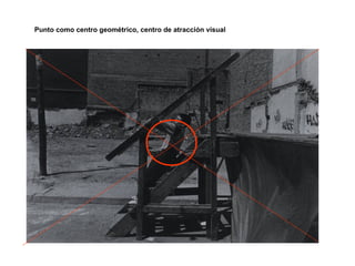 Punto como centro geométrico, centro de atracción visual
 