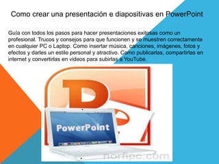 como crear presentacion en diapositivas en power point