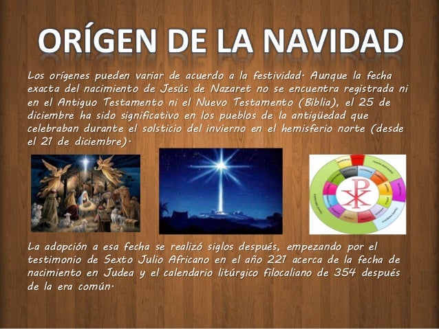 ORIGEN DE LA NAVIDAD