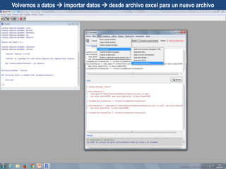 Volvemos a datos  importar datos  desde archivo excel para un nuevo archivo
 