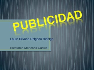 Laura Silvana Delgado Hidalgo
Estefanía Meneses Castro
10-3
 