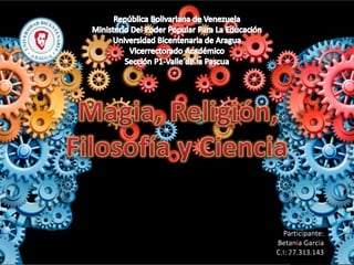  Magia, Religión, Filosofía y Ciencia