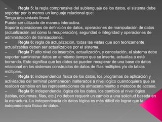 REGLAS DE CODD | PPTX