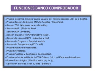 FUNCIONES BANCO COMPROBADOR
 