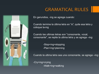 Ing Letras GERUND AND INFINITIVE VERB | PPTX