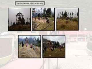 RESIDUOS
SOLIDOS
¿Qué son los residuos sólidos?
Los residuos sólidos son aquellas sustancias,
producto o subproductos en estado sólido que ya
no se necesita, ya no sirve, pero el cual pueden ser
reaprovechados o reutilizados. Y se clasifican en.
Residuos
orgánicos
Son sustancias que se pueden
descomponerse en un tiempo corto.
Como, por ejemplo, cáscaras de frutas,
verduras, residuos de comida, hierbas,
hojas y raíces; vegetales, madera,
papeles, cartón y telas entre otros. Y
estos residuos sólidos contaminan al
medio ambiente, como a la atmosfera,
suelo, agua, etc.
Residuos
inorgánicos
Son aquellos materiales y
elementos que, no se
descomponen fácilmente y
sufren ciclos de
degradabilidad muy largos.
Entre ellos están los
plásticos, loza, vidrio,
hojalata, zinc, hierro, latas,
desechos de construcción.
Es importante que desde nuestros hogares podemos iniciar las
acciones para controlar el exceso de residuos. se puede aprender a
almacenar los residuos por separado, tanto orgánico y no inorgánico. ·
. Los desechos orgánicos Como, cáscaras de frutas, verduras, residuos de
comida, hierbas, hojas y raíces; vegetales pueden ser utilizados para
fabricar abono, a utilizarse en la huerta o en el jardín.
. Los desechos inorgánicos como los plásticos, loza, vidrio, metal, latas
puedes ser utilizados para fabricar muchas artesanías. O pueden separarse
para su venta y generar un ingreso económico.
Existen muchas cosas que se pueden hacer para ayudar a resolver el
problema de los residuos; de manera general las acciones que se pueden
llevar a cabo se engloban dentro de:
LAS 3 REGLAS
• Reducir la generación de desechos, disminuyendo las
cantidades que consumimos.
• Reutilizar al máximo los objetos y materiales en diferentes
usos, antes de que se conviertan en basura.
• Reciclar los materiales, como el papel, cartón, vidrio,
Cuando se utiliza material reciclado como materia
prima para manufacturar nuevos productos, se
protegen los recursos naturales y esto hace que:
- Se ahorra energía
-Se reducen los costos de recolección.
-Se reduce el volumen de los residuos sólidos.
-Se conserva el medio ambiente y se reduce la
contaminación
-Se alarga la vida útil de los sistemas de relleno
sanitario.
-Hay remuneración económica en la venta de
reciclables.
-Se ahorra materia prima en la manufactura de
productos nuevos con materiales reciclables.
- Reducen el impacto del cambio climático
Importancia
beneficio
REALIZACION DE LAS ZONAS DE DESCANSO
 