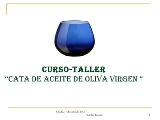 CURSO-TALLER
“CATA dE ACEITE dE OLIvA vIRgEn ”


            Úbeda, 17 de junio de 2012
                                         Soledad Román   1
 
