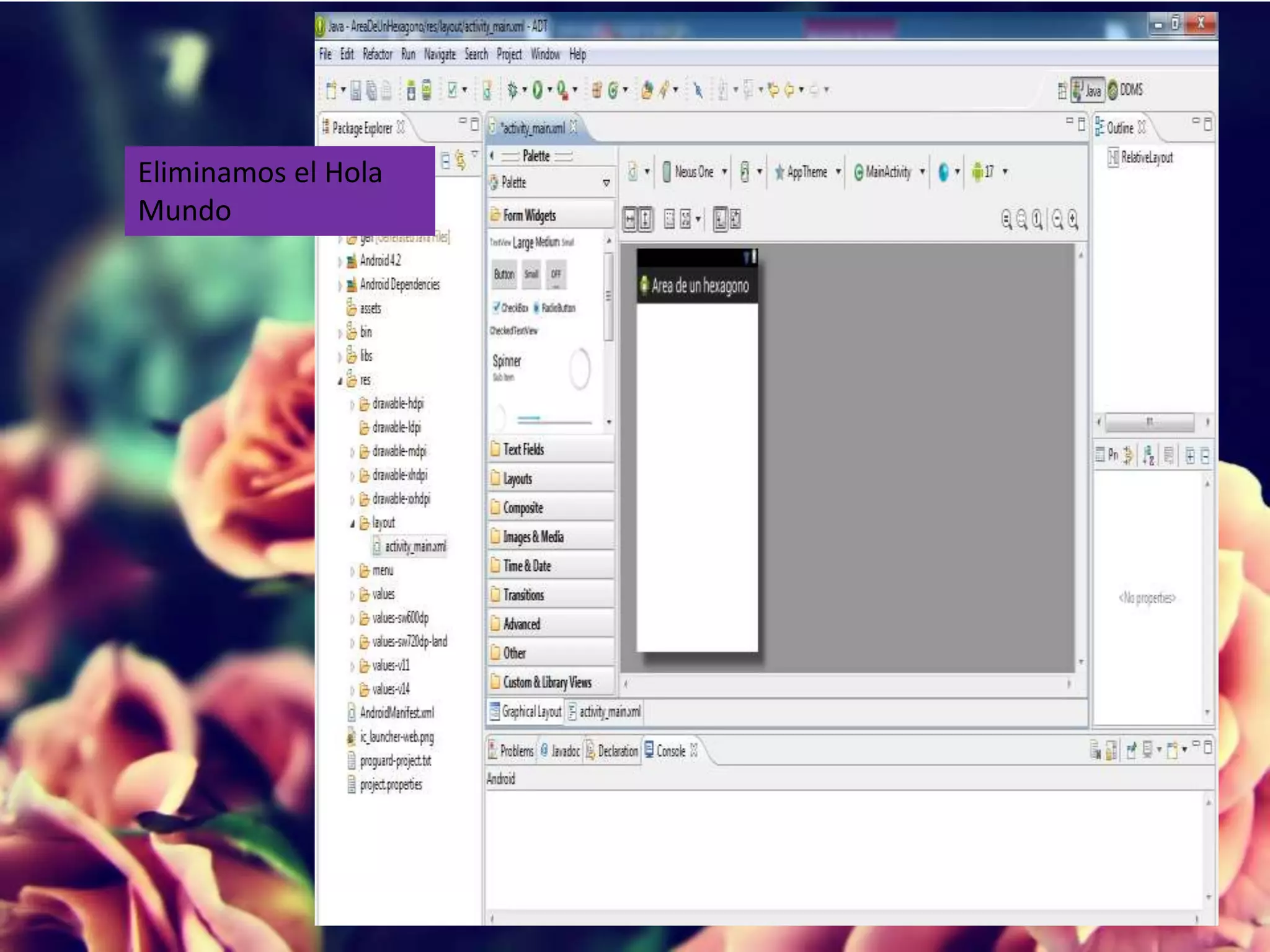 Eliminamos el Hola
Mundo