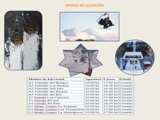 MEDIOS DE ELEVACIÓN 
 