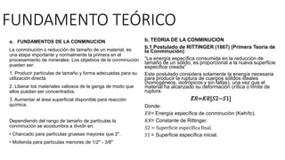 Procesamiento de Minerales de planta concentradora | PPTX