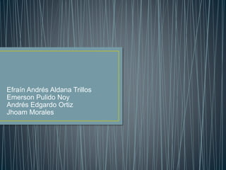 Efraín Andrés Aldana Trillos
Emerson Pulido Noy
Andrés Edgardo Ortiz
Jhoam Morales
 