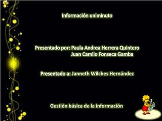 Janneth Wilches Hernández




Gestión básica de la información
 