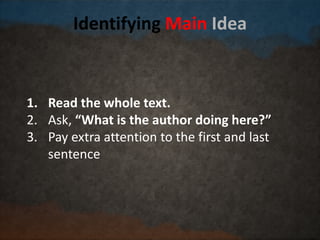 Main Idea | PPTX